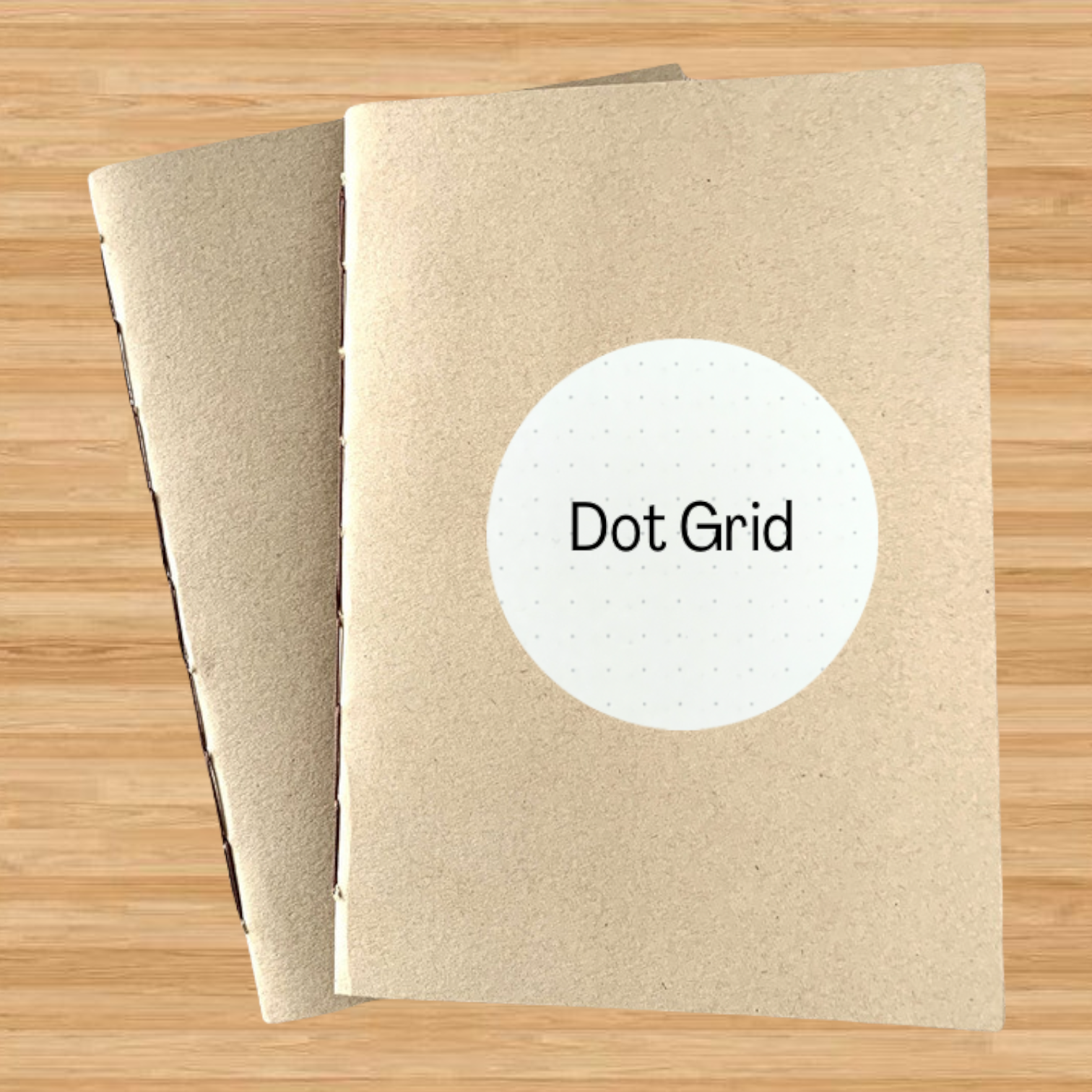 Dot Grid Kraft Travelers Notebook Insert - A6 - Dot Grid - Fountain Pen Friendly Notebook - Hand-Stitched Binding