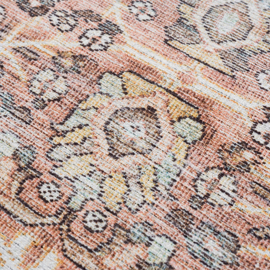 Urpi Rose & Brown Washable Area Rug