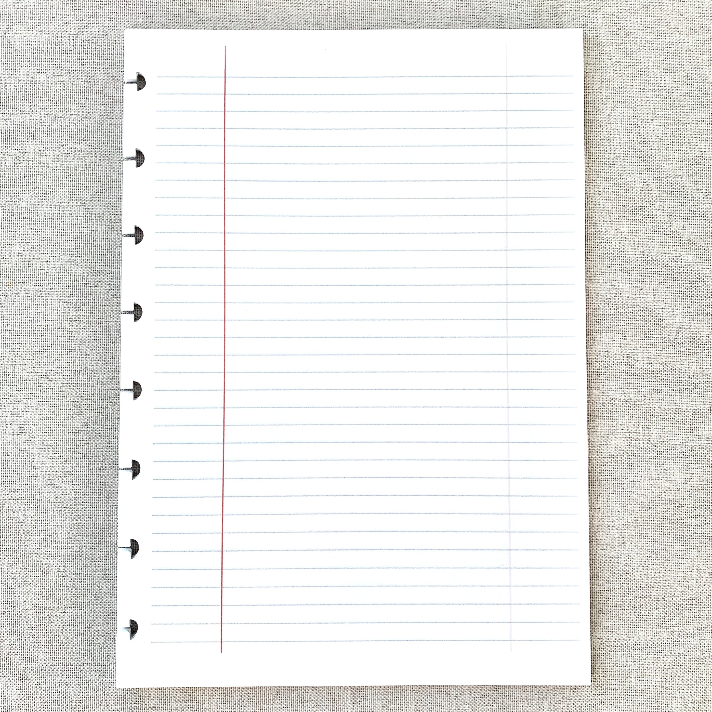 Composition Lined Discbound Notebook Insert - A5 - Lined - Fountain Pen Friendly Paper