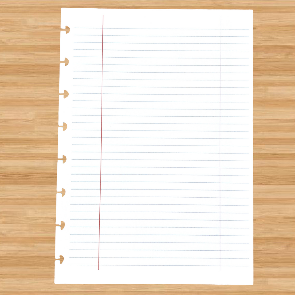 Composition Lined Discbound Notebook Insert - A5 - Lined - Fountain Pen Friendly Paper