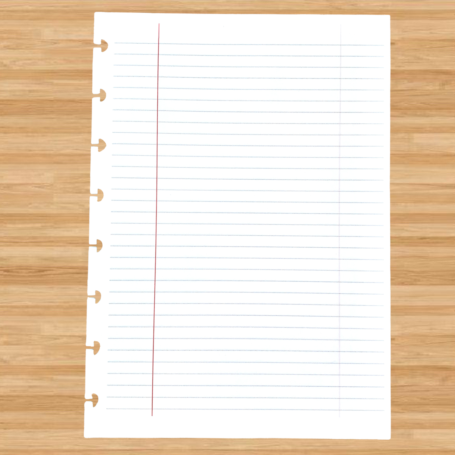 Composition Lined Discbound Notebook Insert - A5 - Lined - Fountain Pen Friendly Paper