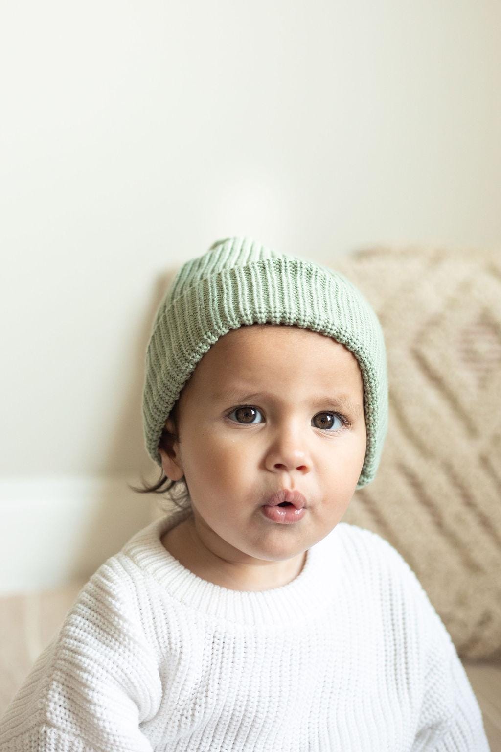 White Chunky Knitted sweater